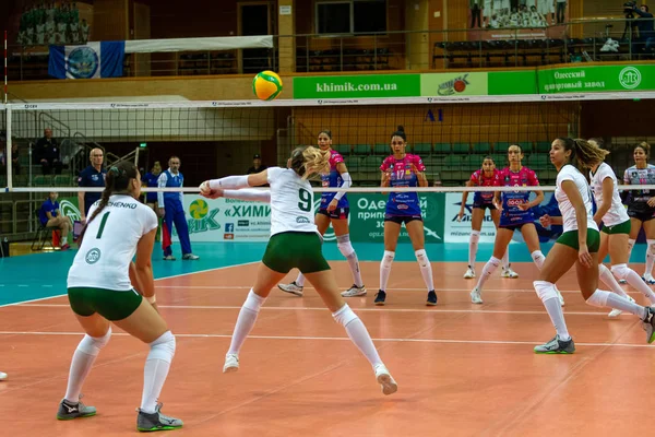 Odessa Yuzhny Ucrania Febrero 2020 Campeonato Europeo Voleibol Femenino Khimik — Foto de Stock