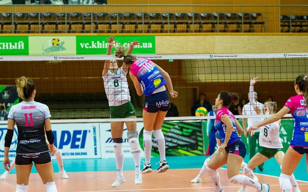 Odessa Yuzhny Ucrania Febrero 2020 Campeonato Europeo Voleibol Femenino Khimik — Foto de Stock