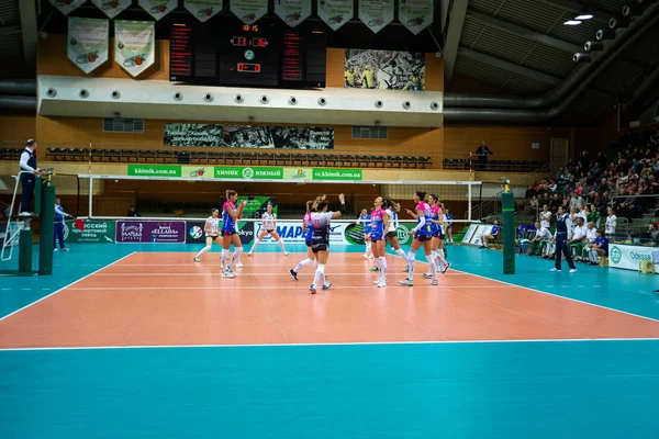 Odessa Yuzhny Ukraine Febr 2020 Women European Volleyball Championship Khimik — Stock Photo, Image