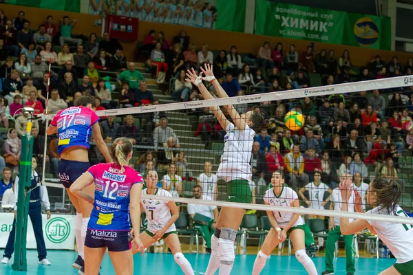 Odessa Yuzhny Ukrayna Şubat 2020 Avrupa Kadınlar Voleybol Şampiyonası Khimik — Stok fotoğraf