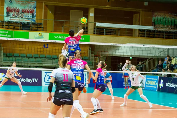 Odessa Yuzhny Ukraine Febr 2020 Campeonato Europeu Voleibol Feminino Khimik — Fotografia de Stock