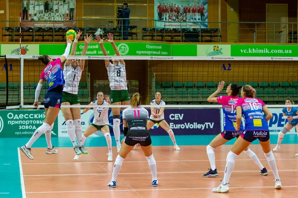 Odessa Yuzhny Ukraine Febr 2020 Campeonato Europeu Voleibol Feminino Khimik — Fotografia de Stock