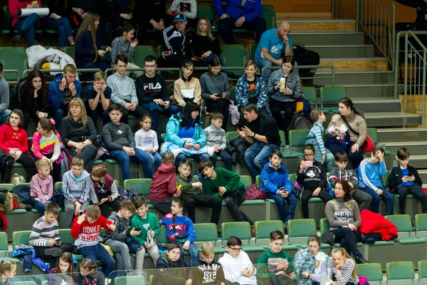 Odessa Ukraine Cirka February 2020 Spectators Stands Gym Game Favorite — Stok fotoğraf