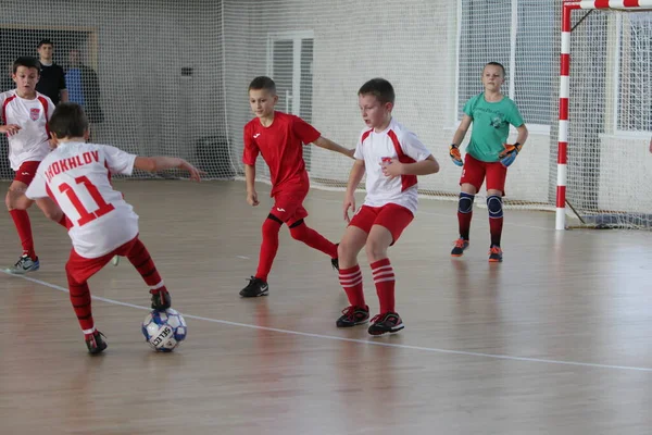 Odessa Ucrania Diciembre 2019 Niños Pequeños Niños Juegan Mini Fútbol —  Fotos de Stock