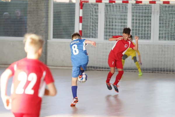 Odessa Oekraïne December 2019 Kleine Jongens Kinderen Spelen Mini Voetbal — Stockfoto