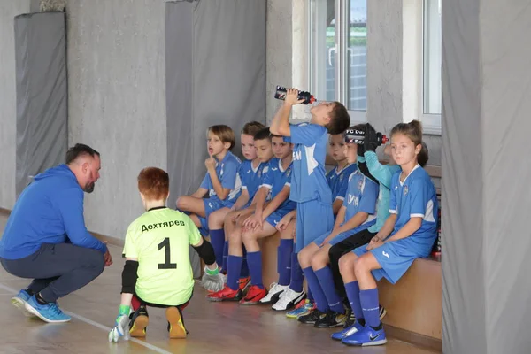 Odessa Ucrania Diciembre 2019 Niños Pequeños Niños Juegan Mini Fútbol — Foto de Stock