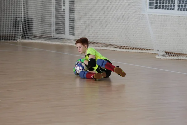 Odessa Ukraine December 2019 Little Boys Children Play Mini Football — Stock Photo, Image