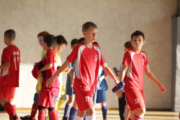 Odessa Ukrajina Prosince 2019 Malí Kluci Děti Hrají Mini Fotbal — Stock fotografie