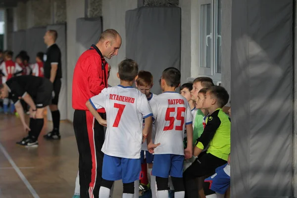 Odessa Ukraine Décembre 2019 Petits Garçons Enfants Jouent Mini Football — Photo