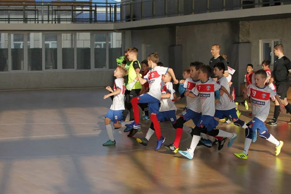 Odessa Ukraine Décembre 2019 Petits Garçons Enfants Jouent Mini Football — Photo