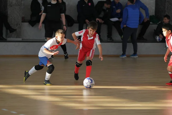 Odessa Ukraine Décembre 2019 Petits Garçons Enfants Jouent Mini Football — Photo