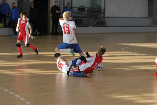 Odessa Ucraina Dicembre 2019 Piccoli Ragazzi Bambini Giocano Mini Calcio — Foto Stock