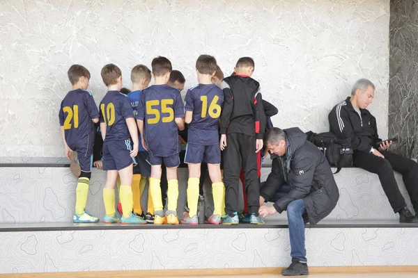 Odessa Ukraine Décembre 2019 Petits Garçons Enfants Jouent Mini Football — Photo