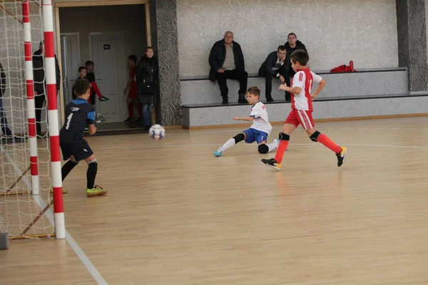 Odessa Ukraine Décembre 2019 Petits Garçons Enfants Jouent Mini Football — Photo