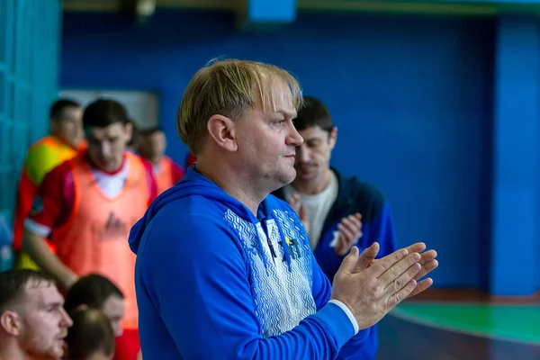 Odessa Ukrajina Cirka 2020 Domácí Fotbal Fotbalisté Místního Týmu Hrají — Stock fotografie