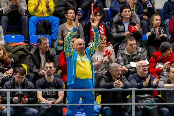 Kamensky Ukraine February 2020 Sports Spectators Fans Support Team Women — Stock Photo, Image