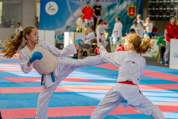 Odessa Ukraine September 2019 Karate Meisterschaft Unter Kindern Von Sportlern — Stockfoto