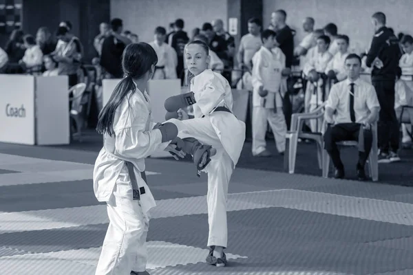 Odessa Ukrayna Eylül 2019 Sporcuların Çocukları Arasında Karate Şampiyonası Iyi — Stok fotoğraf