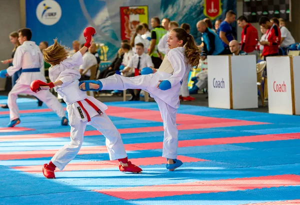 Odessa Ukraine Septembre 2019 Championnat Karaté Chez Les Enfants Athlètes — Photo