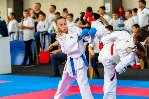 Odessa Ukraine Septembre 2019 Championnat Karaté Chez Les Enfants Athlètes — Photo