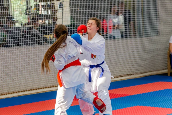 Odessa Ucrania Septiembre 2019 Campeonato Karate Entre Niños Atletas Los — Foto de Stock