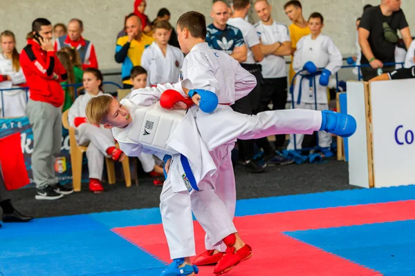 Odessa Ukrayna Eylül 2019 Sporcuların Çocukları Arasında Karate Şampiyonası Iyi — Stok fotoğraf