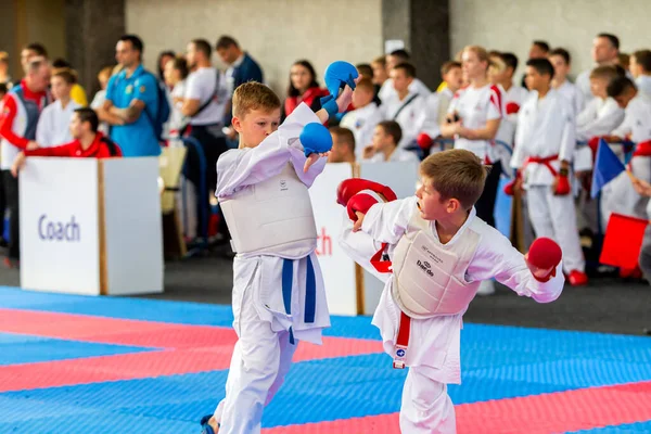 Odessa Ukrayna Eylül 2019 Sporcuların Çocukları Arasında Karate Şampiyonası Iyi — Stok fotoğraf