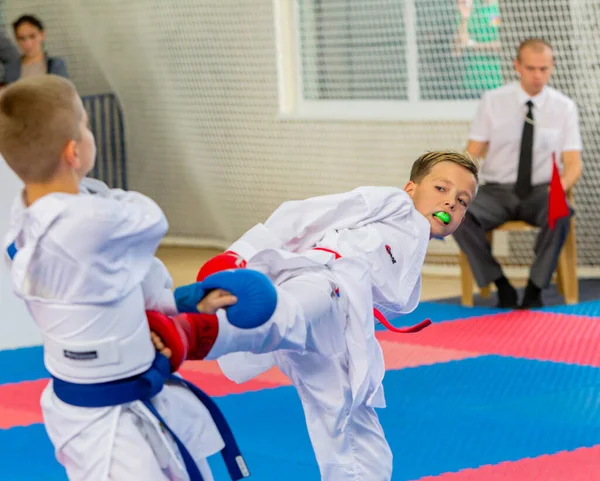 Odessa Ukraina Września 2019 Mistrzostwa Karate Wśród Dzieci Sportowców Najlepsi — Zdjęcie stockowe