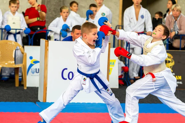 Odessa Ukrayna Eylül 2019 Sporcuların Çocukları Arasında Karate Şampiyonası Iyi — Stok fotoğraf