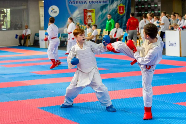 Odessa Ucrania Septiembre 2019 Campeonato Karate Entre Niños Atletas Los —  Fotos de Stock