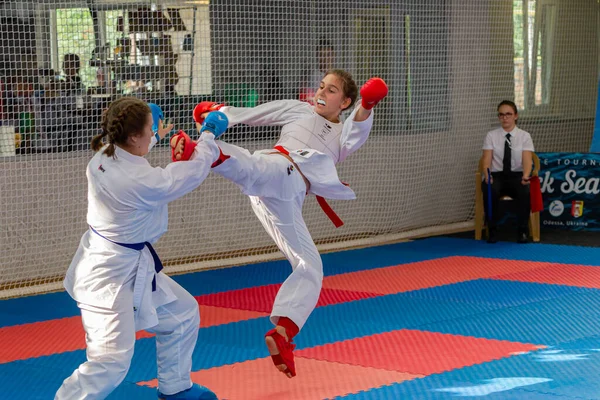 Odessa Ukraina Września 2019 Mistrzostwa Karate Wśród Dzieci Sportowców Najlepsi — Zdjęcie stockowe
