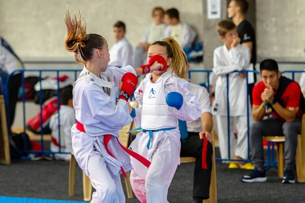 Odessa Ucraina Settembre 2019 Campionato Karate Tra Bambini Degli Atleti — Foto Stock