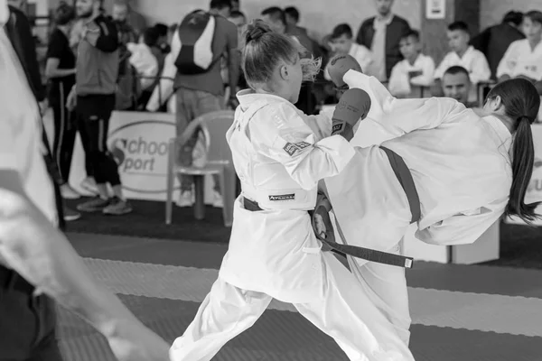 Odessa Ucrania Septiembre 2019 Campeonato Karate Entre Niños Atletas Los — Foto de Stock