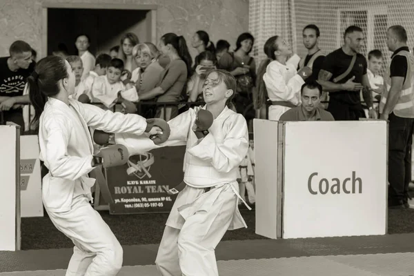 Odessa Ucraina Settembre 2019 Campionato Karate Tra Bambini Degli Atleti — Foto Stock