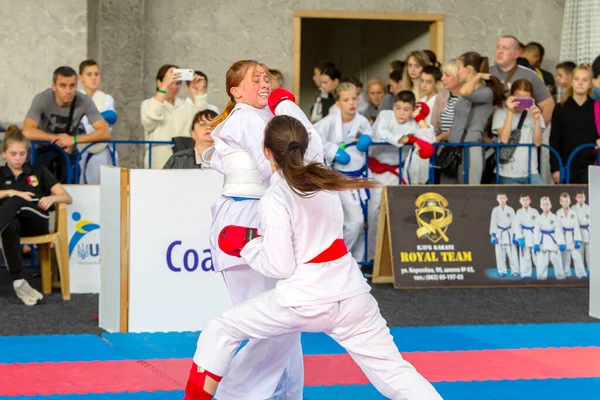 Odessa Ucraina Settembre 2019 Campionato Karate Tra Bambini Degli Atleti — Foto Stock