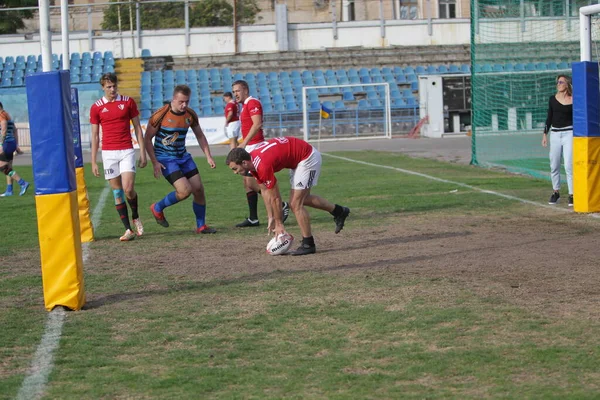 Odessa Ukraine Sept 2017 Echipa Națională Campionatului Rugby Credo Odessa — Fotografie, imagine de stoc