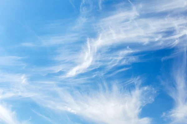 Big Bright Unusual Beautiful Sky White Creative Clouds Blue Sky — Stock Photo, Image