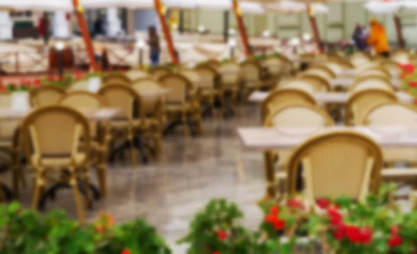 Das Innere Eines Kleinen Restaurants Verschwimmt Unscharfes Bokeh Café Interieur — Stockfoto