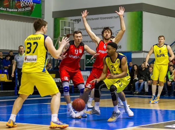 Odessa Ucrania Febrero 2017 Baloncesto Entre Equipo Baloncesto Masculino Bipa — Foto de Stock