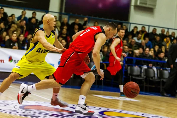 Odessa Ucrania Febrero 2017 Baloncesto Entre Equipo Baloncesto Masculino Bipa — Foto de Stock