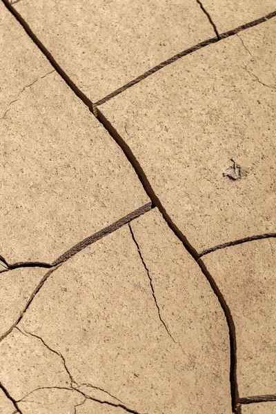 Cracked Earth Concept Cracks Surface Earth Change Result Shrinkage Dirt — Stock Photo, Image