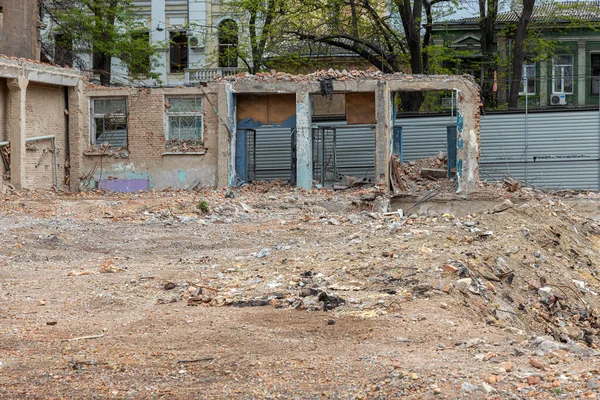 Odessa Ukraine Mei 2020 Historisch Woongebouw Stortte Als Gevolg Van — Stockfoto