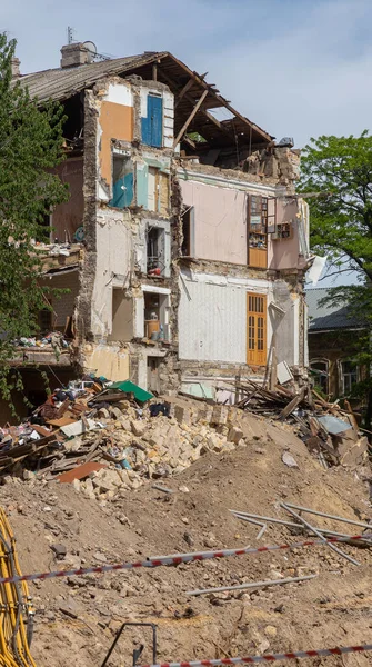 Odessa Ukraine Mei 2020 Bangunan Penghunian Bersejarah Runtuh Akibat Kesalahan — Stok Foto