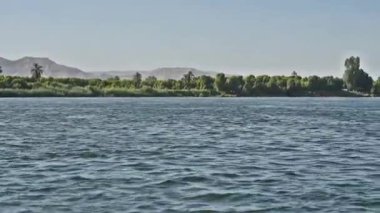 Nil Mısır gösteren Luxor Batı Şeria Nehri görünümünü
