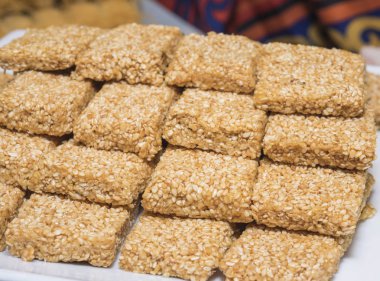 Selction tatlı oryantal hamur bir restoran açık büfe