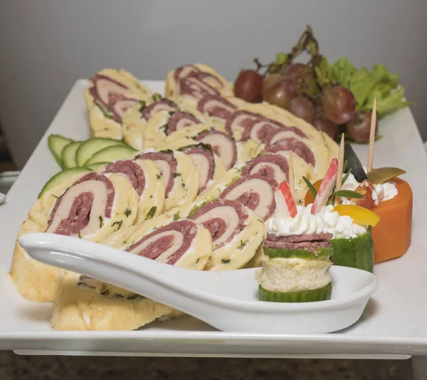 Selction of salad food at a restaurant buffet — Stock Photo, Image