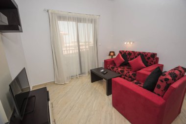Bir daire salon gösterisi ev iç tasarım