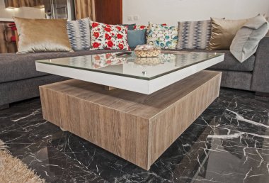 Lüks daire oturma odası iç tasarım