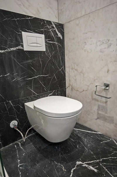 Interior of a luxury show home bathroom toilet — Stock Photo, Image