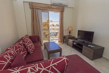 Lüks daire oturma odası iç tasarım